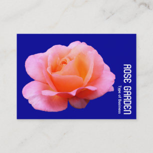 Carte De Visite Rose rose (bleu foncé)