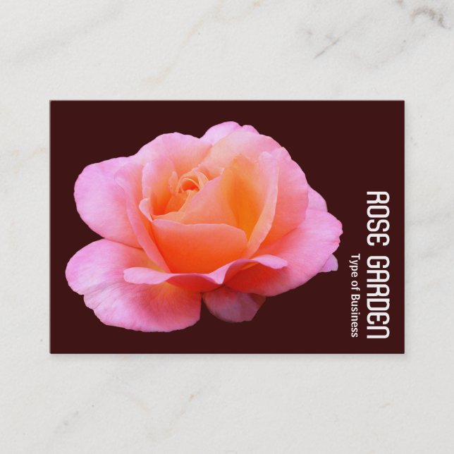 Carte De Visite Rose rose (chocolat noir) (Devant)