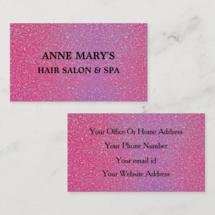 Carte De Visite Rose Rose Gold Parties scintillant Coiffeur Salon 