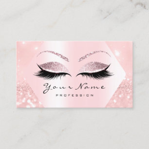 Carte De Visite Rose rose Parties scintillant maquillage Artiste L
