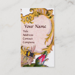 CARTE DE VISITE ROSE ROSE ROSE ROSE ET HONEY BEE BEEKEEPER MONOGRA