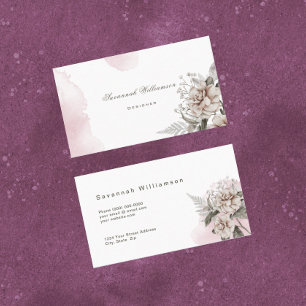 Carte De Visite Rose rose vintage personnalisable