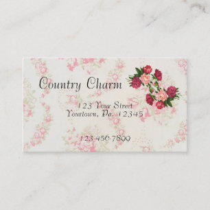 Carte de visite rose Roses