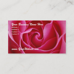 Carte De Visite rose rouge