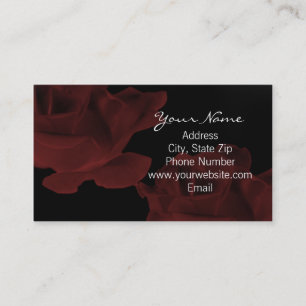 Carte de visite rose rouge foncé