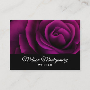 Carte De Visite Rose rouge violet gothique
