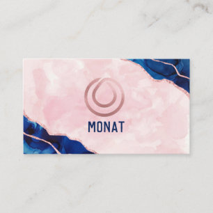 Carte de visite Rose & Royal Blue Monat