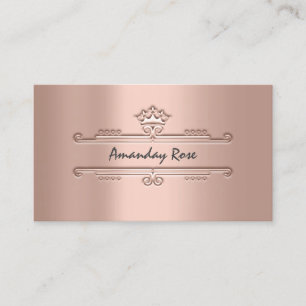 Carte De Visite Rose Royal Marque professionnelle Couronne Frame P