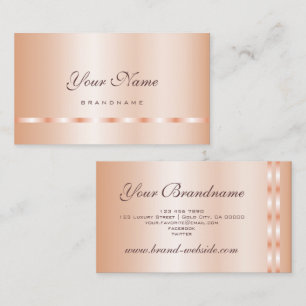 Carte De Visite Rose simple et élégant Gold Blush Professional