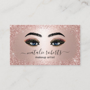 Carte De Visite Rose tendance Parties scintillant or maquillage Ar