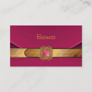 Carte de visite rose velours sac à main doré