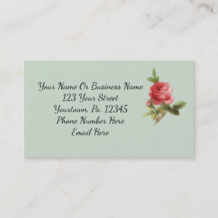 Carte de visite Rose vintage