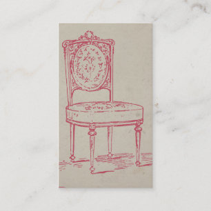 Carte De Visite Rose vintage de chaise