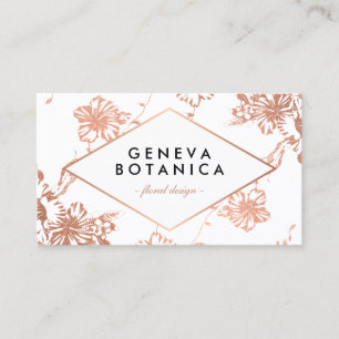 Carte De Visite Rose vintage modèle Floral or sur le concepteur bl