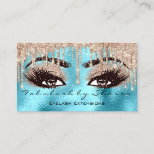 Carte De Visite Rose VIP Bleu Parties scintillant maquillage Eyebr