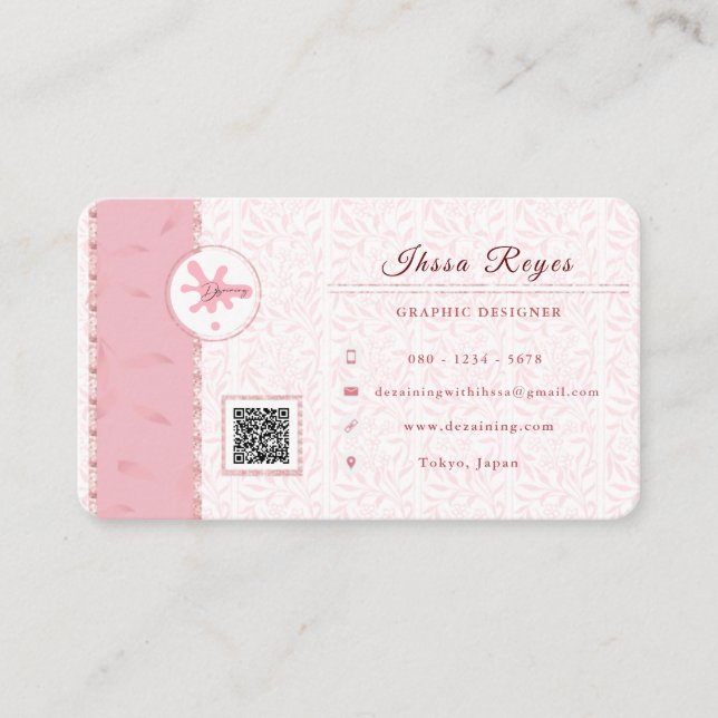 Carte de visite Rosegold esthétique (Devant)