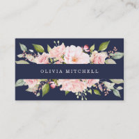 Roses assez roses sur le bleu marine | floral