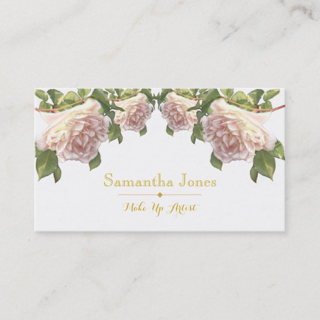 Carte De Visite Roses blanches blanches et roses roses (Devant)