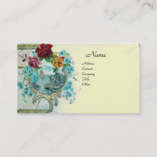 Carte De Visite Roses de fleurs d'antiquités de ROMANTICA, perle d