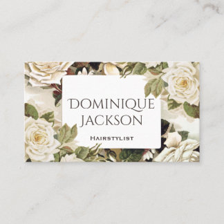 Carte De Visite Roses floraux vintages