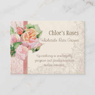 Carte De Visite Roses français somptueux élégants vintages
