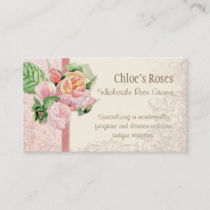 Carte De Visite Roses français somptueux élégants vintages