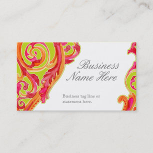 Carte De Visite Roses indien modernes de mandarine de coeur de