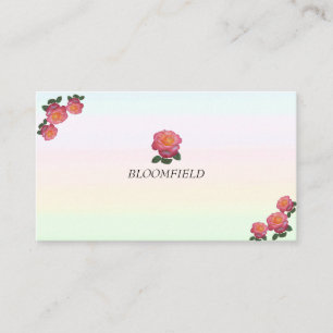 Carte De Visite Roses Mignonnes & Nuances Pastel Multicolores Marq