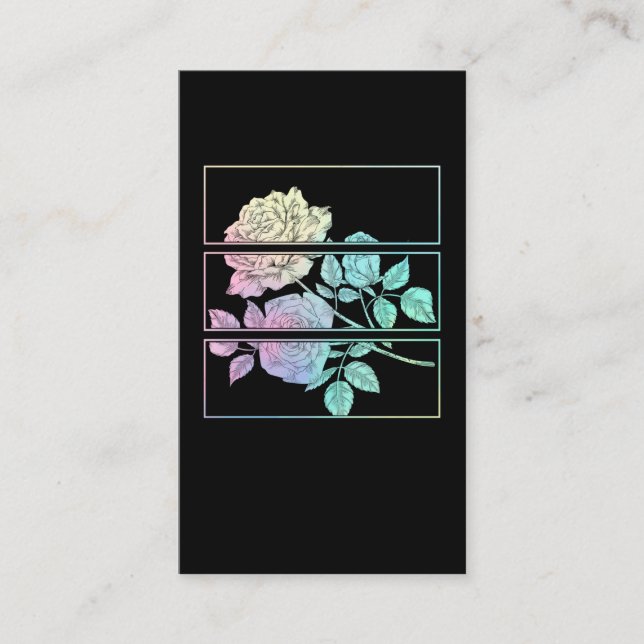 Carte De Visite Roses mystiques Pastel Goth Wicca Occult (Devant)