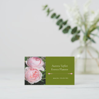 Carte de visite Roses roses