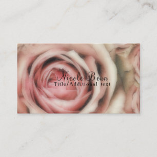 Carte De Visite Roses roses élégantes florale chic rustique ferme