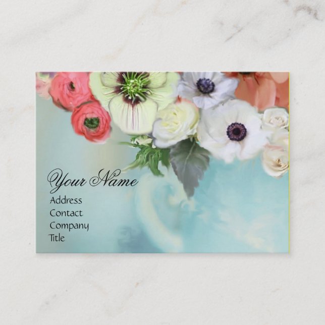 CARTE DE VISITE ROSES ROSES ROSES ROSES ROUGES BLANCHES ET FLEURS  (Devant)