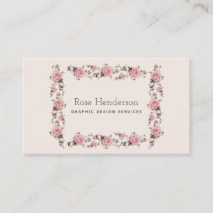 Carte De Visite Roses roses roses Vintages romantiques Florales