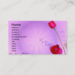 Carte De Visite Roses Rouges