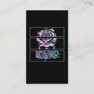 Carte De Visite Roses rouges Crâne gothique Wicca Pastel Fleurs go
