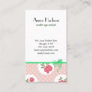 Carte De Visite Roses Rouges, Motif Floral, Fleuriste, Boutique De