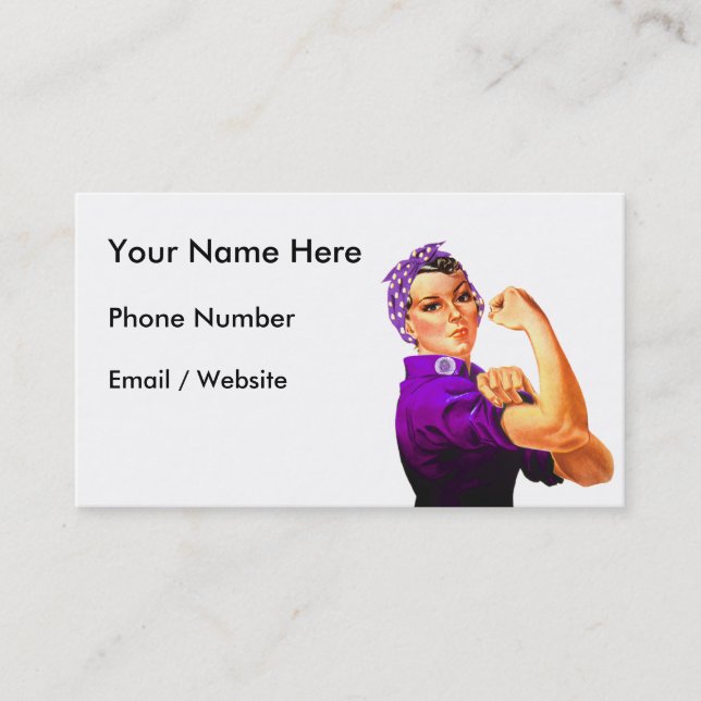 Carte De Visite Rosie le rivoir - fibromyalgie pourpre (Devant)