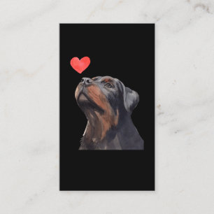 Carte De Visite Rottweiler Heart Dog Love