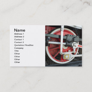 Carte De Visite Roues de locomotive à vapeur