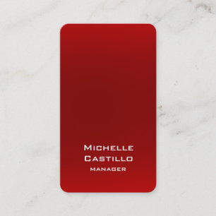 Carte De Visite Rouge artistique vertical Design unique