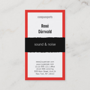 Carte De Visite Rouge attractif