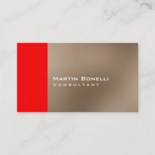 Carte de visite rouge beige chaud avec du charme