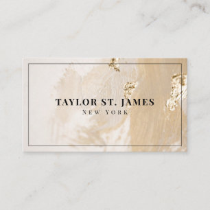 Carte de visite rouge beige or