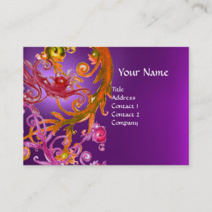 Carte De Visite ROUGE BERRIES SWIRLS GEMSTONE violet