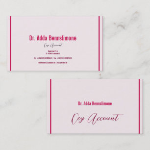 Carte De Visite Rouge Crimson