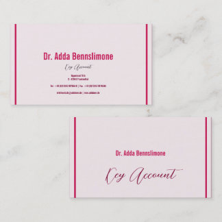 Carte De Visite Rouge Crimson