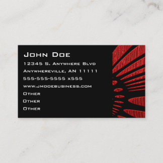 Carte de visite rouge d'accent de rayon