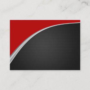 Carte De Visite Rouge de courbe de chrome