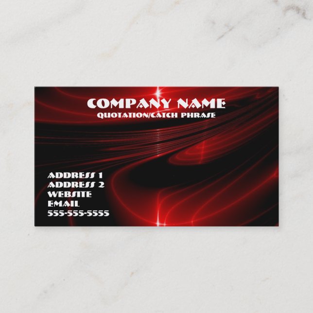 Carte de visite rouge de graphiques (Devant)