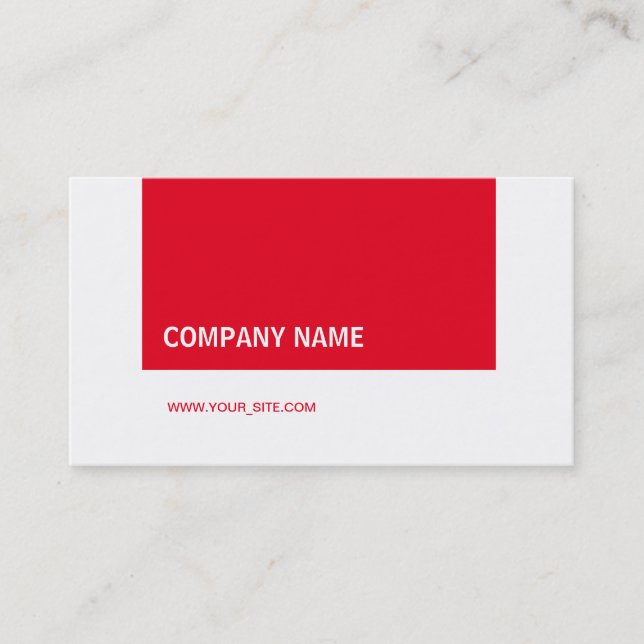 Carte De Visite Rouge de Modern Elegant Company (Devant)